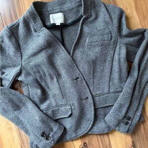 LOFT Charcoal Women's Blazer Petite Medium Stretchy and Soft